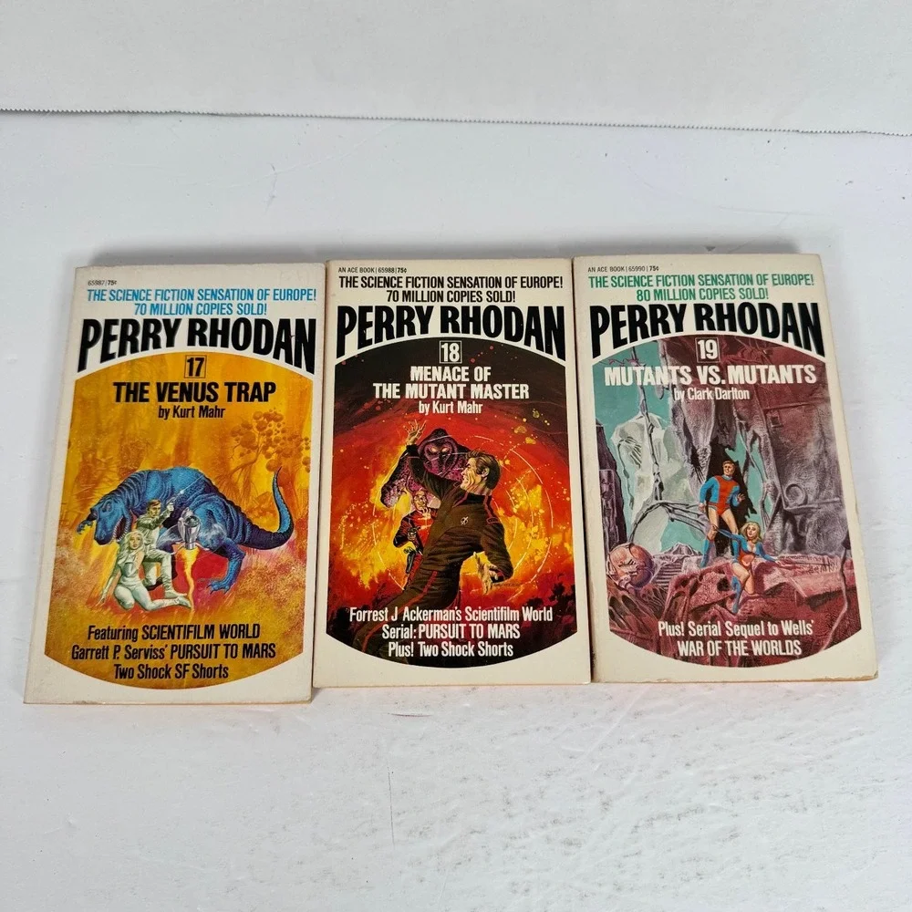 Perry Rhodan 17 18 19 Lot Kurt Mahr Clark Darlton 1972 Ace Books Sci-Fi